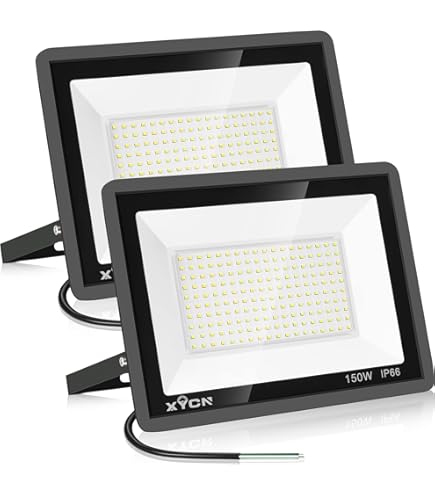 XYCN 3 Pack 100W LED Flood Light, IP66 Waterproof Outside Flood